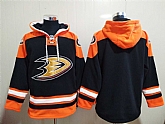 Anaheim Ducks Blank Black All Stitched Pullover Hoodie